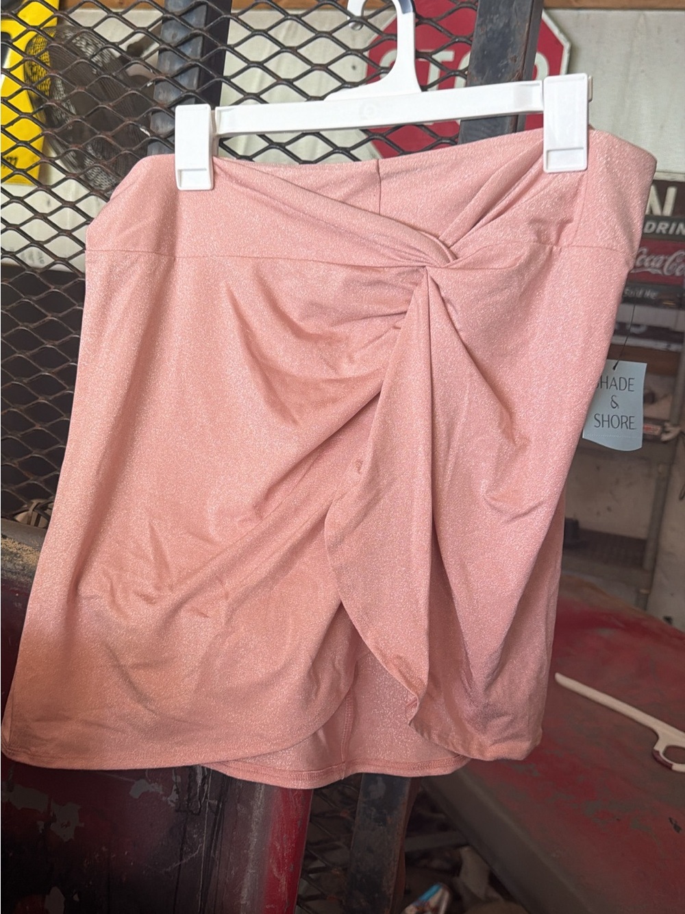 Pink Draped Mini Skirt - Unbranded
